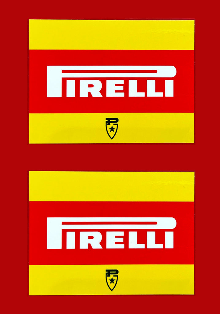 Pirelli Vintage Tire Emblem, Vinyl Sticker Pair