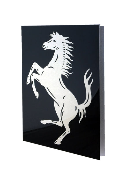 Ferrari Cavallino  Black Metal Sign