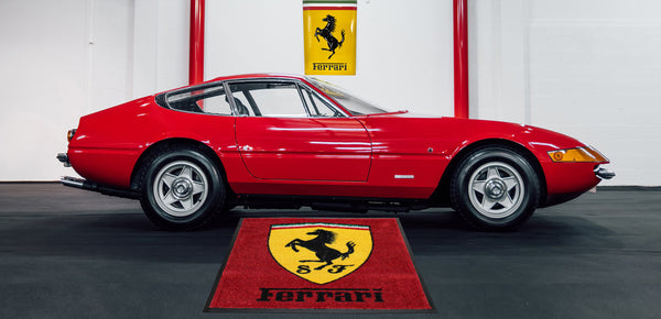 Ferrari Shield Floor Door Garage Mat, Large