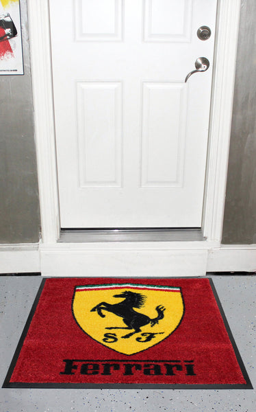 Ferrari Shield Floor Door Garage Mat, Large