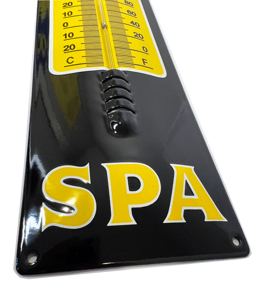 SPA Mineral Water Enamel Thermometer Porcelain Sign