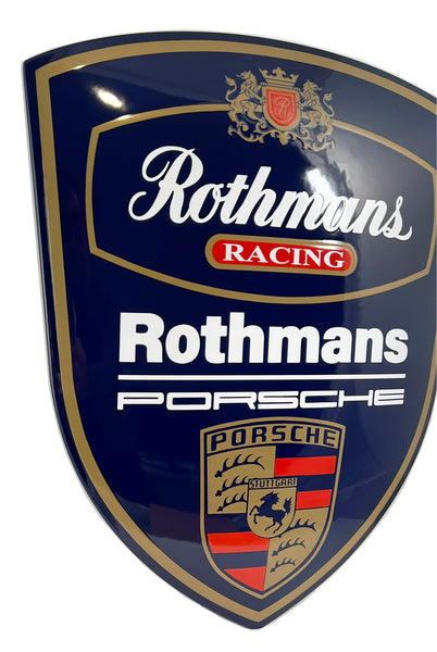 Rothmans Porsche Crest Dealer Enamel Sign