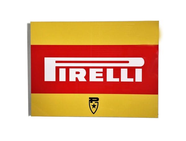 Pirelli Vintage Tire Cart Metal Sign