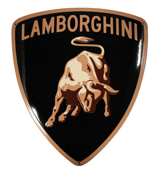 Lamborghini Enamel Sign  Porcelain Shield