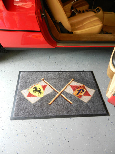 Pininfarina Crossed Flags Floor Mat