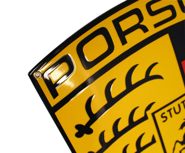 Porsche Crest Porcelain Enamel Sign