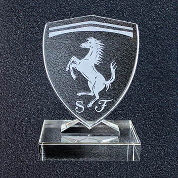 Ferrari Concours Award -Crystal Scuderia Rampante Shield 3
