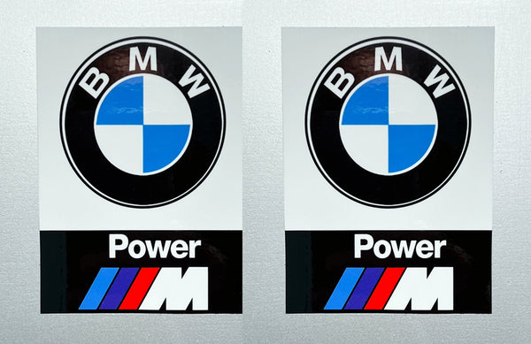 BMW Vintage M Power Vinyl Sticker Pair