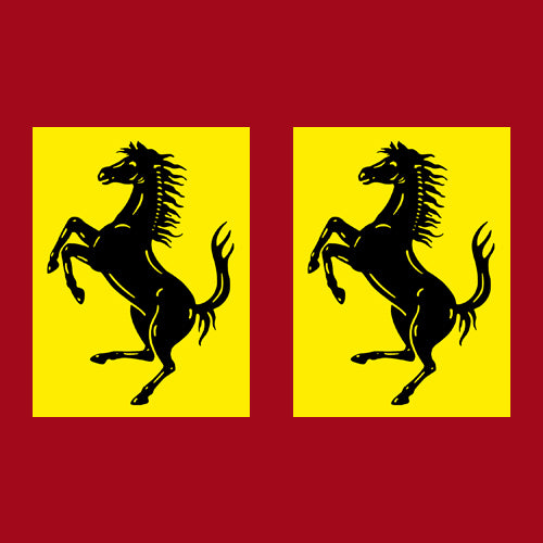 Ferrari Cavallino Prancing Horse, Vinyl Sticker Pair