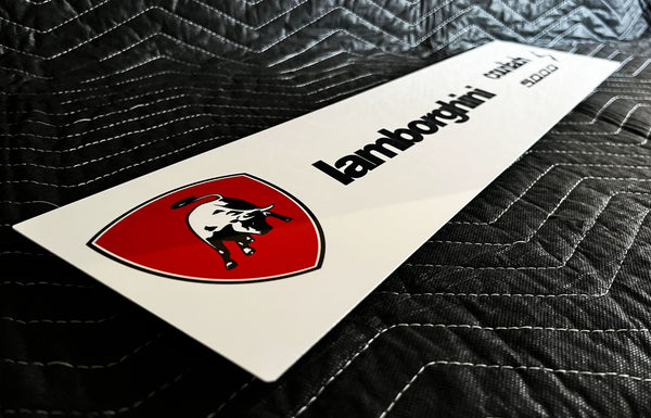 Lamborghini Countach Emblem Metal Sign, Banner Style