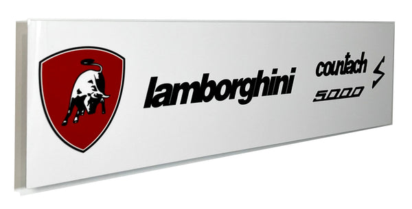 Lamborghini Countach Emblem Metal Sign, Banner Style