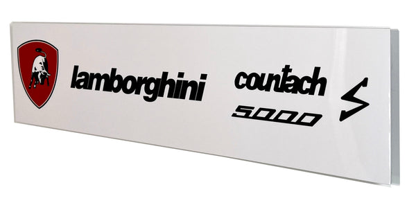 Lamborghini Countach Emblem Metal Sign, Banner Style