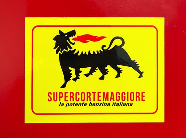 AGIP Supercorte Gas/Petrol Italian , Vinyl Sticker Pair