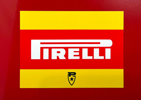 Pirelli Vintage Tire Emblem, Vinyl Sticker Pair