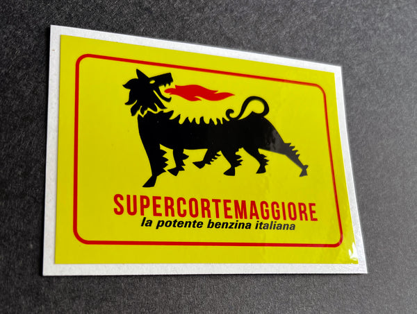 AGIP Supercorte Gas/Petrol Italian , Vinyl Sticker Pair