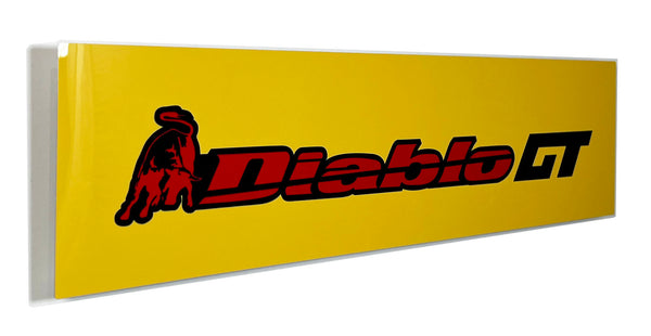 Lamborghini Diablo Emblem Metal Sign, Banner Style