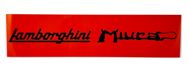 Lamborghini Miura Emblem Metal Sign, Banner Style