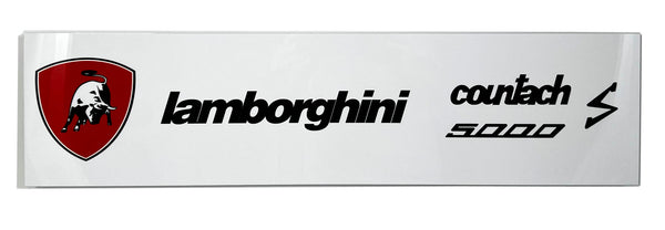 Lamborghini Countach Emblem Metal Sign, Banner Style