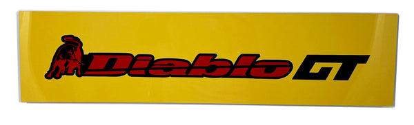 Lamborghini Diablo Emblem Metal Sign, Banner Style