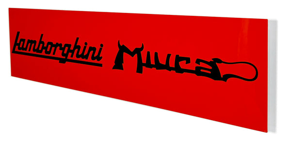 Lamborghini Miura Emblem Metal Sign, Banner Style