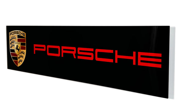 Porsche Service Metal Sign Black , Banner Style 1