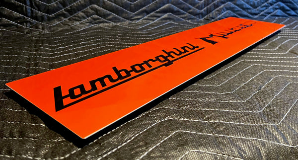 Lamborghini Miura Emblem Metal Sign, Banner Style