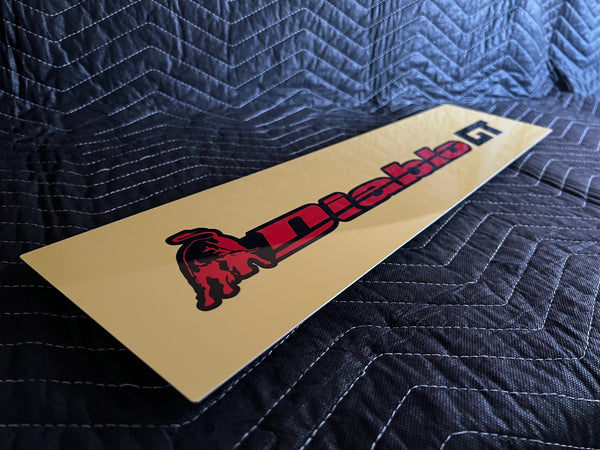 Lamborghini Diablo Emblem Metal Sign, Banner Style