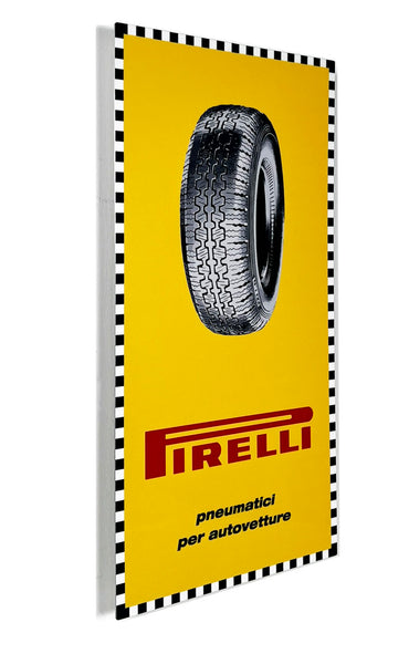 Pirelli Vintage Tire Advertisement Metal Sign