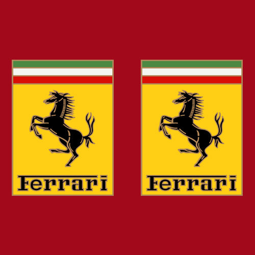 Ferrari Hood Nose Badge, Vinyl Sticker Pair