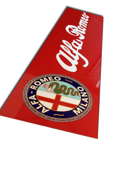 Alfa Romeo Emblem Metal Sign, Banner Style