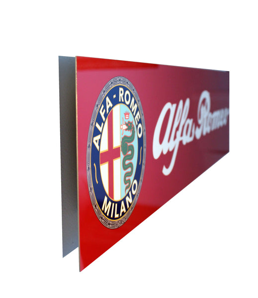 Alfa Romeo Emblem Metal Sign, Banner Style
