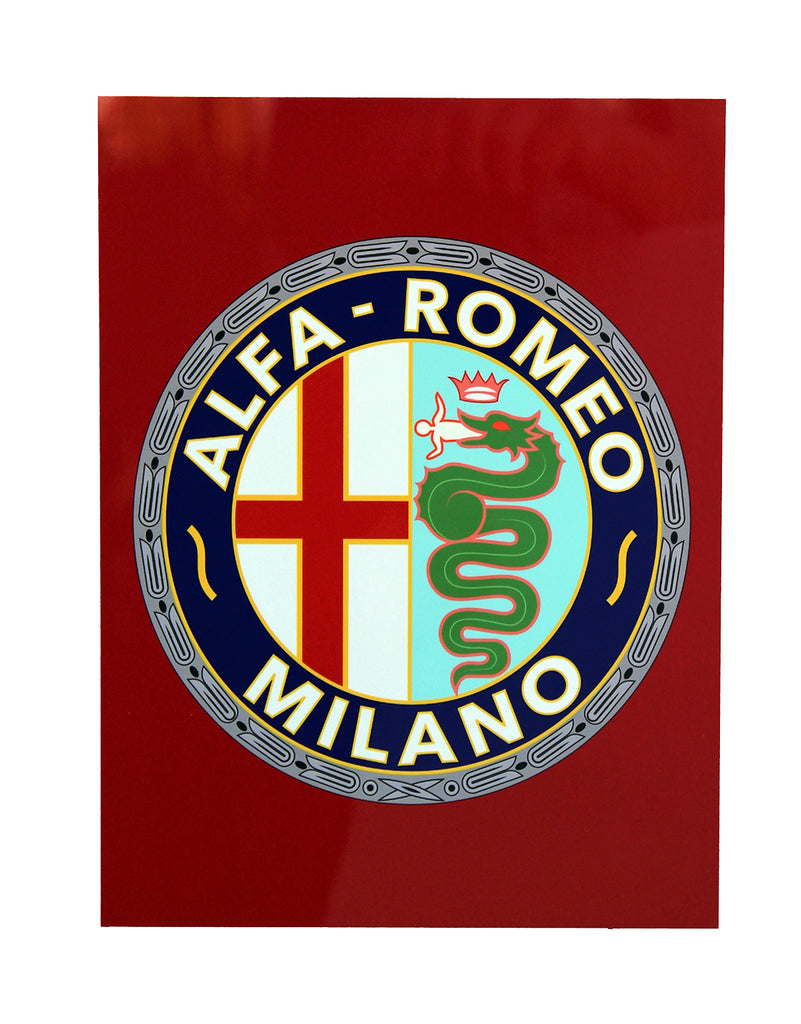 Alfa Romeo Vintage Emblem Metal Sign