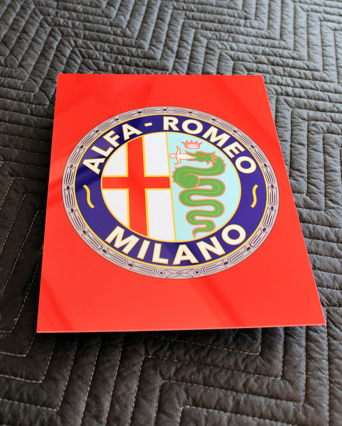 Alfa Romeo Emblem Metal Sign