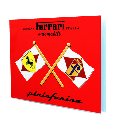 Ferrari - Pininfarina Crossed Flags  Metal Sign