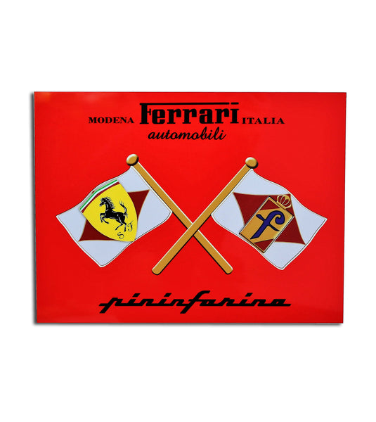 Ferrari - Pininfarina Crossed Flags  Metal Sign