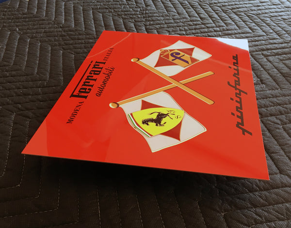 Ferrari - Pininfarina Crossed Flags  Metal Sign