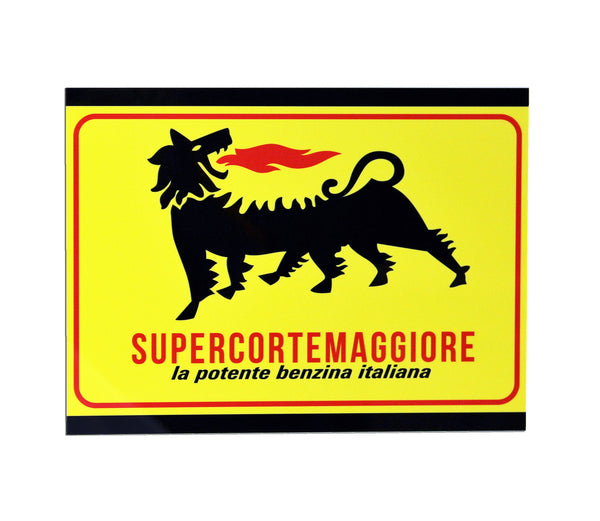 AGIP Supercortemaggiore 1950-60's Emblem Metal Sign