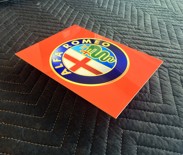Alfa Romeo 1970-80's Emblem Metal Sign