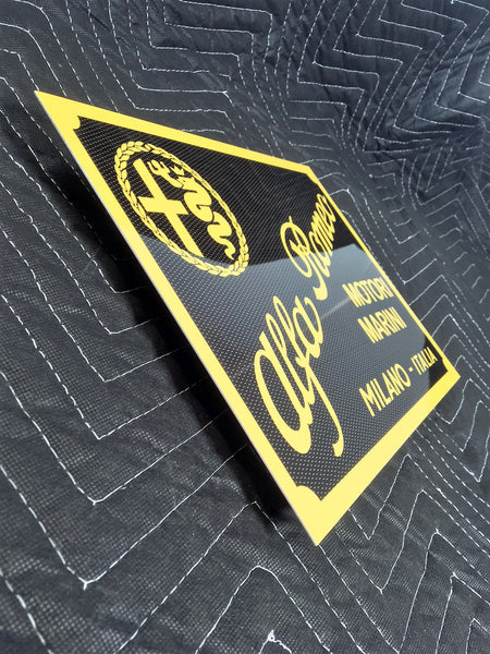 Alfa Romeo Engine Plate, Metal Sign