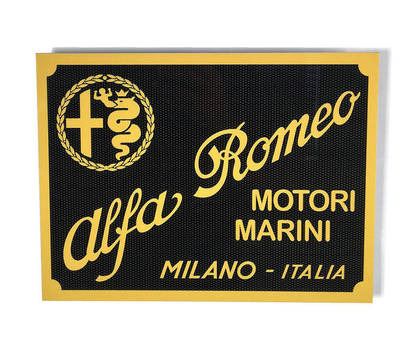 Alfa Romeo Engine Plate, Metal Sign