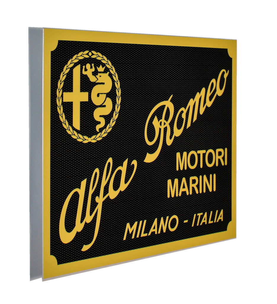 Alfa Romeo Engine Plate, Metal Sign