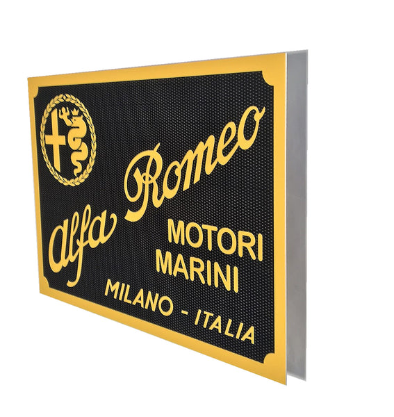 Alfa Romeo Engine Plate, Metal Sign