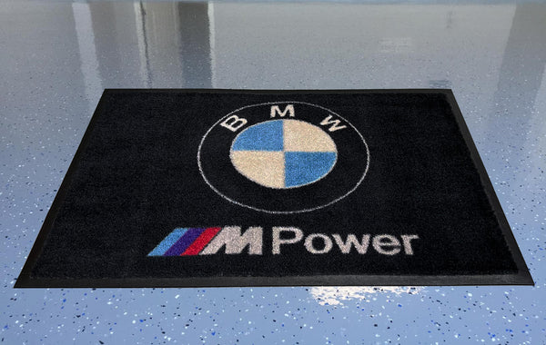 BMW M Power Emblem Floor Door Garage Mat