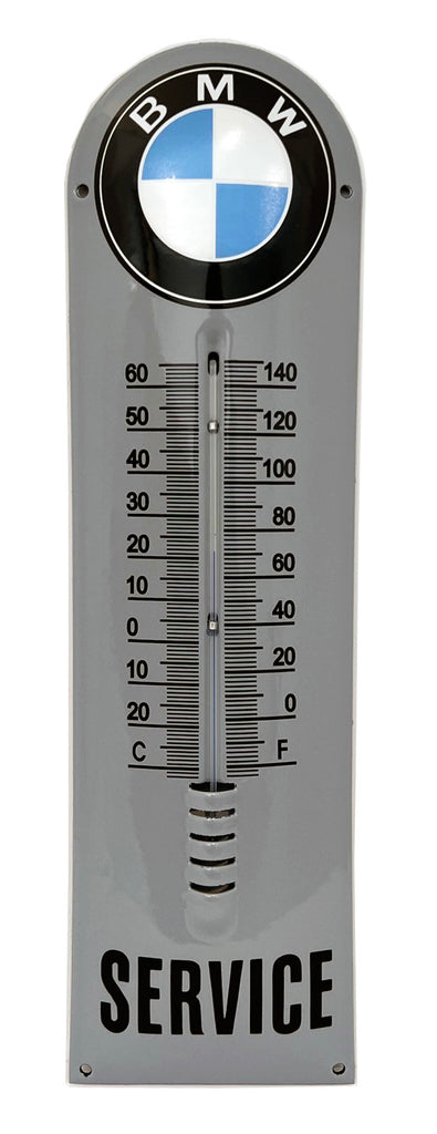 BMW Roundel Emblem Enamel Thermometer Porcelain Sign