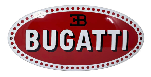 Bugatti Enamel Porcelain Sign