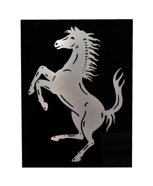 Ferrari Cavallino  Black Metal Sign