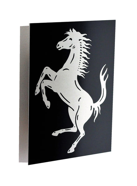Ferrari Cavallino  Black Metal Sign