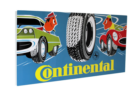 Vintage 1958 Continental Tire Metal Sign