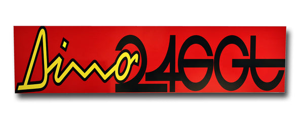 Ferrari Dino 246 Metal Sign, Banner Style