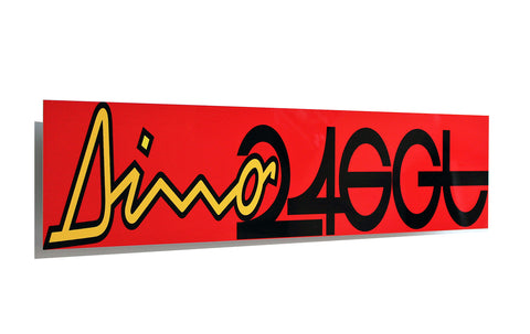 Ferrari Dino 246 Metal Sign, Banner Style